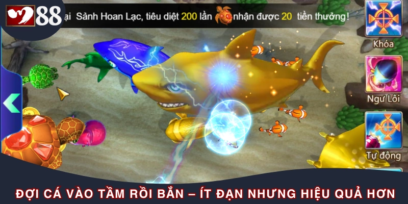 Bắn đúng lúc giúp tiết kiệm đạn và tăng tỷ lệ trúng cá